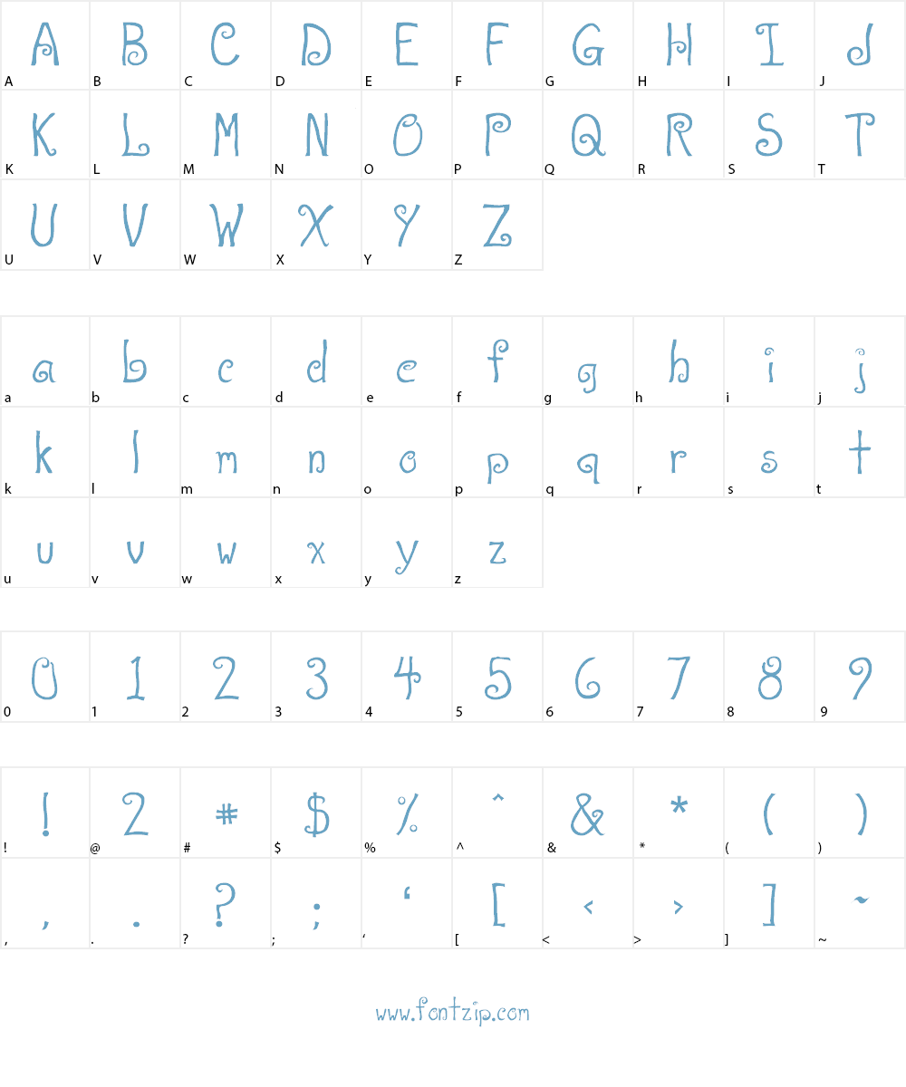 A T & Love Font Character